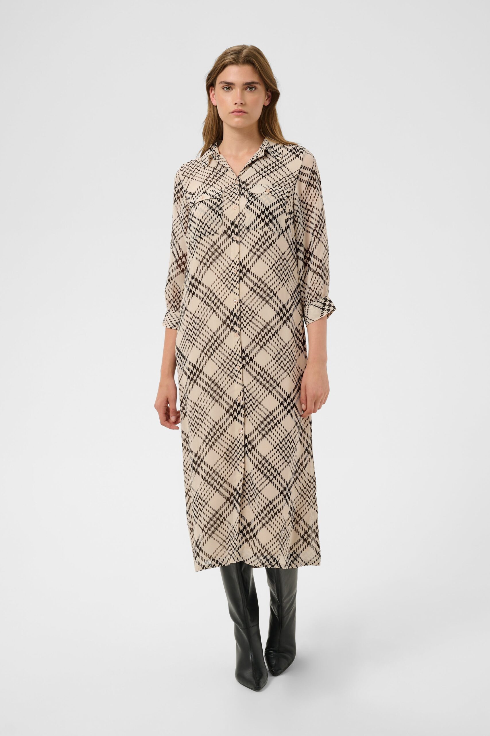 Black Check Dress