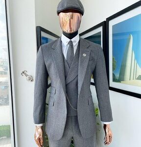 Lava Grey Herringbone Suit