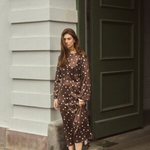Brown Polka Dot Dress