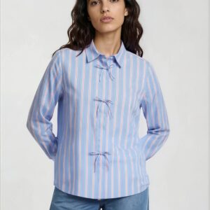 Cornflower Blue Bow Detail Shirt