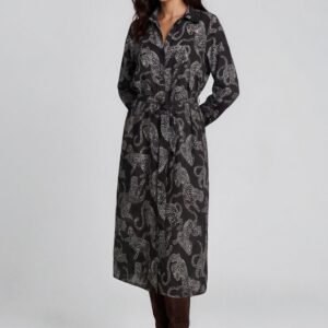 Mocha Print Shirt Dress