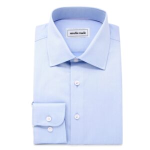 Light Blue Herringbone Dress Shirt